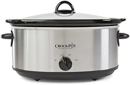 7 Quart Oval Manual Slow Cooker – Stainless Steel - Curated Catalog U7