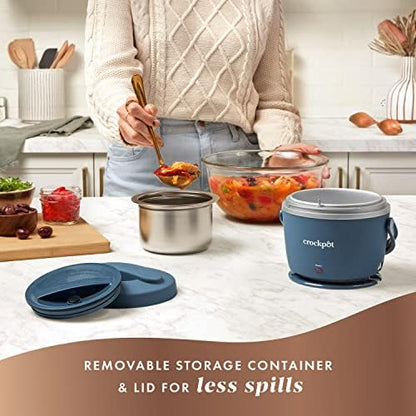 Electric Lunch Box Food Warmer 20oz – Faded Blue - Curated Catalog N1