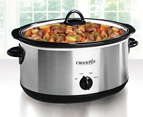 7 Quart Oval Manual Slow Cooker – Stainless Steel - Curated Catalog U7