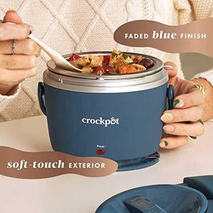 Electric Lunch Box Food Warmer 20oz – Faded Blue - Curated Catalog N1