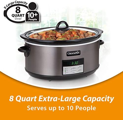 8 Quart Programmable Slow Cooker with Auto Warm - Curated Catalog H9