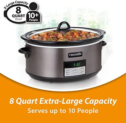 8 Quart Programmable Slow Cooker with Auto Warm - Curated Catalog H9