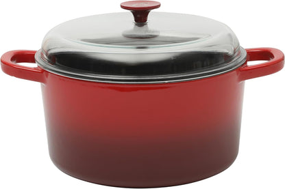 3 Quart Enameled Cast Iron Dutch Oven – Aqua - Curated Catalog U6