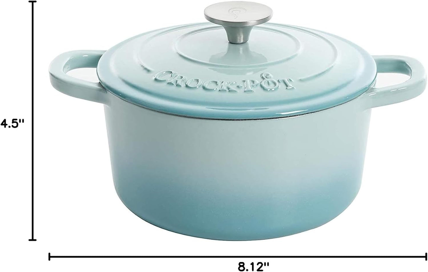3 Quart Enameled Cast Iron Dutch Oven – Aqua - Curated Catalog U6